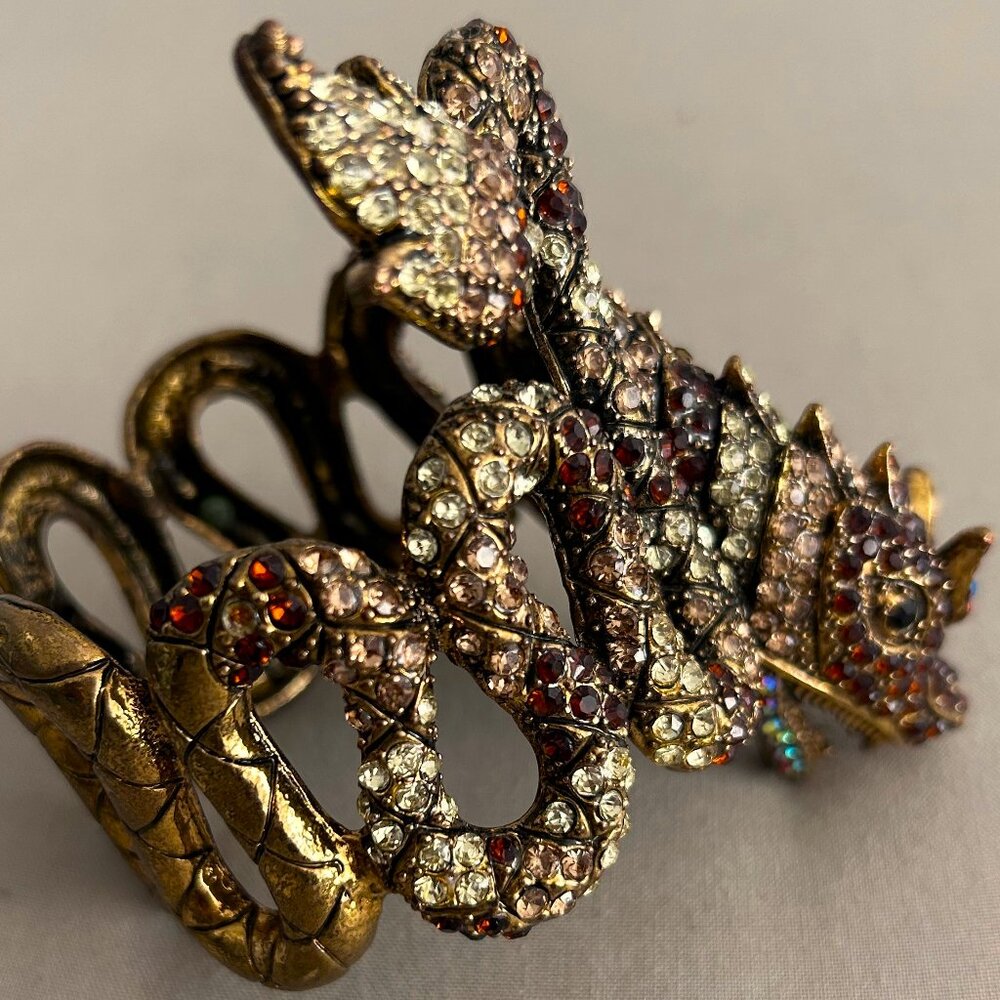 Dragon Rhinestone Fashion Bracelet Cuff - Picture 4 of 8